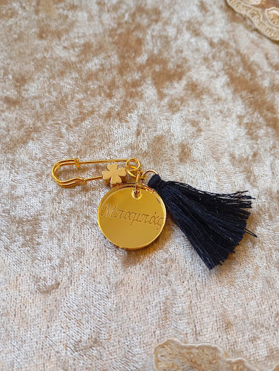 By Anastasia's Art Creations Christening Charm with Metal Safety Pin Blue 1 Pieces