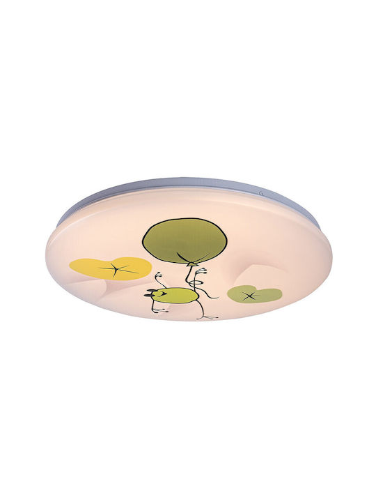 Rabalux Einfaches Licht Kinderdeckenleuchte Deckenleuchte montieren 24W mit Fassung E27 Grün 37.5cm