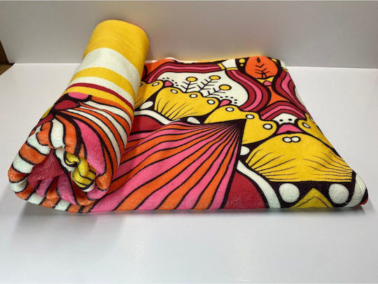 CL Beach Towel Yellow 140x70cm.