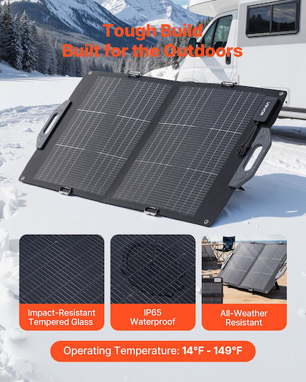 Vevor Klappbarer Doppelter Solar Ladegerät 100w Mc4 Usb-c & Qc3.0 Power Stations
