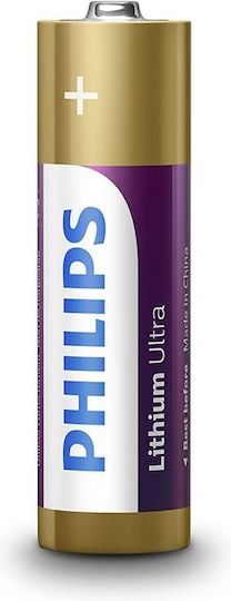 Philips Ultra Μπαταρίες Λιθίου AA 1.5V Μιας Χρήσης (High Performance) 4τμχ