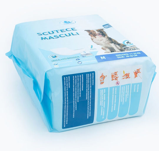 3 X 12 Pcs Clean Pets Diapers Medium-sized Male Dogs M 38-58 Cm