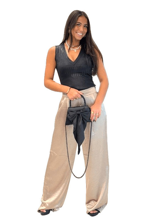 Damen Top Ärmellos Schwarze