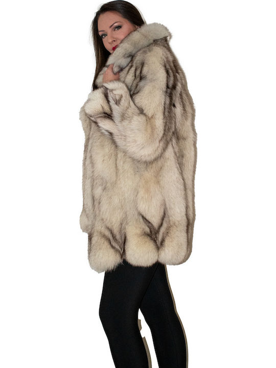 Women's Short Fur Beige