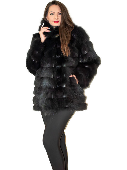 Women's Short Fur Black