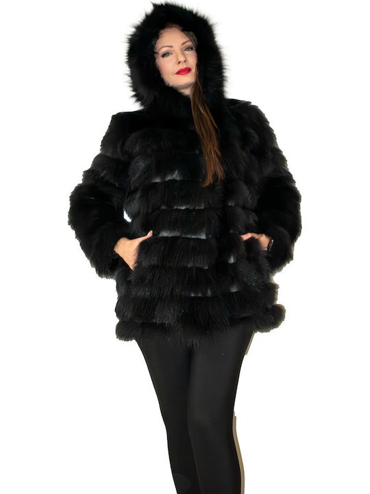 Women's Short Fur Black