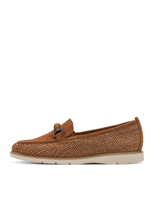 Δερμάτινα Γυναικεία Loafers σε Ταμπά Χρώμα