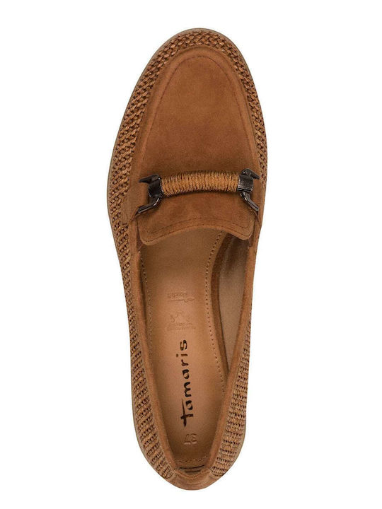Δερμάτινα Γυναικεία Loafers σε Ταμπά Χρώμα