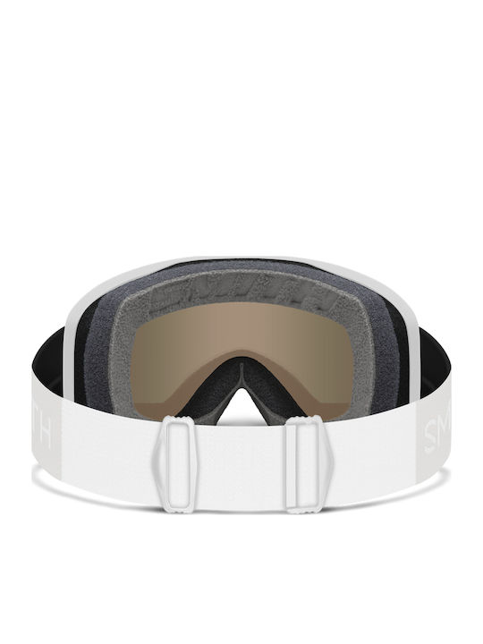 Smith Μάσκα Σκι & Snowboard Ενηλίκων Λευκή με Φακό Καθρέπτη σε Κόκκινο Χρώμα