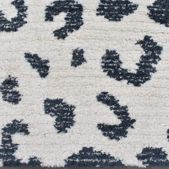 Shaggy Noelia Teppich Rechteckig Zottelig Synthetisch,Polyester/Cotton/Leather Cream-blue