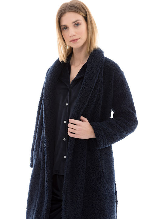 Pink Label Winter Women's Fleece Robe Beige