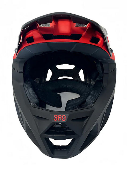 Erider360 Integra Sport Volles Gesicht Fahrradhelm Schwarz