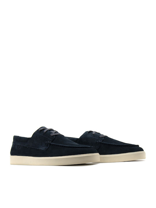 Men's Suede Boat Shoes Blue