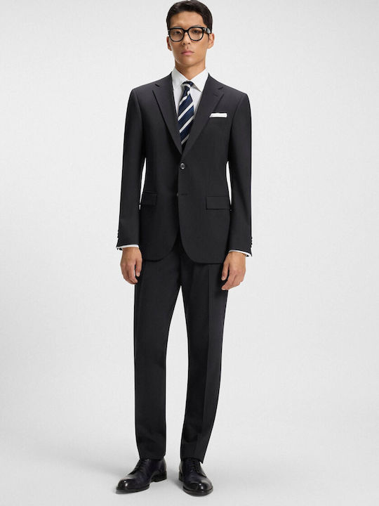 Men's Winter Suit Jacket Slim Fit Dark Blue