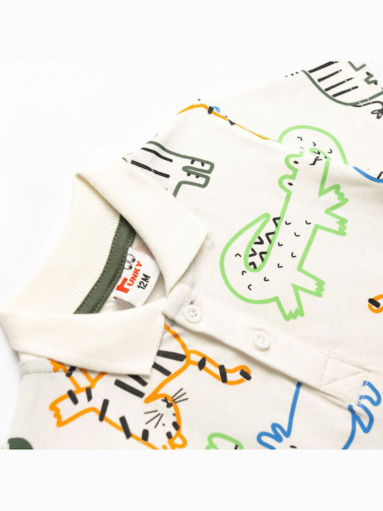 Funky Set pentru copii cu pantaloni Vară 2buc Ecru Funky Set pentru copii cu pantaloni Vară 2buc Ecru