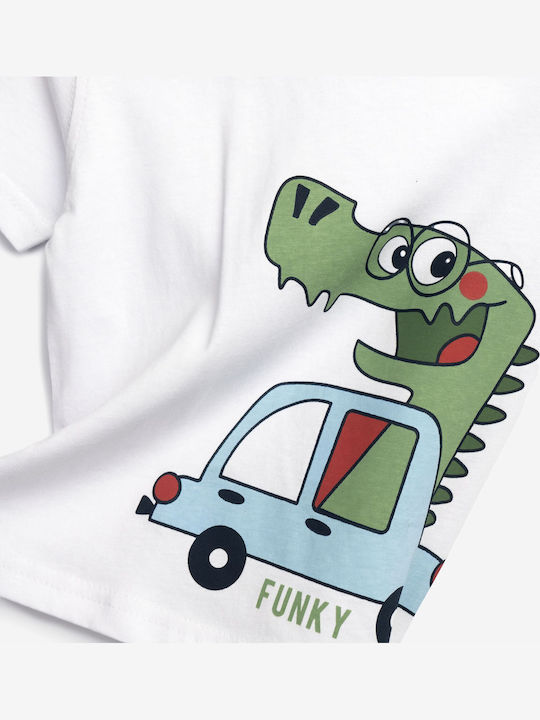 Funky Παιδικό Σετ με Παντελόνι Λευκό 2τμχ