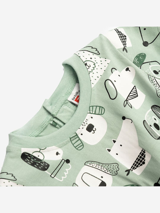 Funky Kids' Set with Shorts Summer 2pcs Green