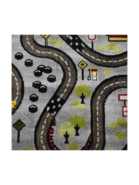 Saray Home 3d City Adventure Παιδικό Χαλί Γκρι 133x170cm
