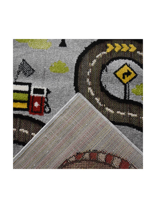 Saray Home 3d City Adventure Παιδικό Χαλί Γκρι 133x170cm
