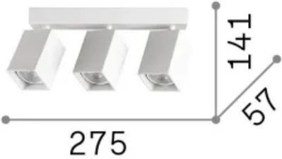 Ideal Lux Dynamite Pl4 Square Три Таванни и Стенни Светлини с Цокъл GU10 Ideal Lux Dynamite Pl4 Square Три Таванни и Стенни Светлини с Цокъл GU10