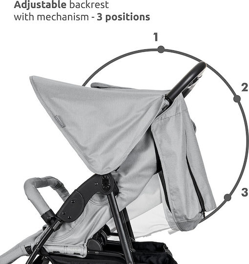Lorelli Twin Adjustable Double Stroller Suitable for Newborn Grey 13.67kg