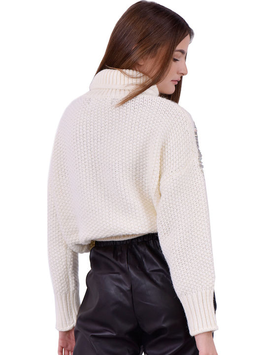 Women's Sweater Turtleneck White