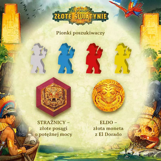 Board Game Expedition To El Dorado: Golden Temples for 2-4 Players 10+ Years Old (PL) Nasza Ksiegarnia