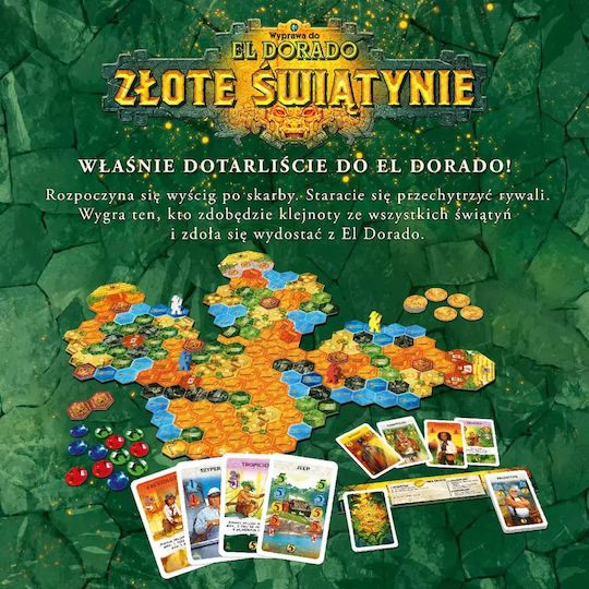 Board Game Expedition To El Dorado: Golden Temples for 2-4 Players 10+ Years Old (PL) Nasza Ksiegarnia