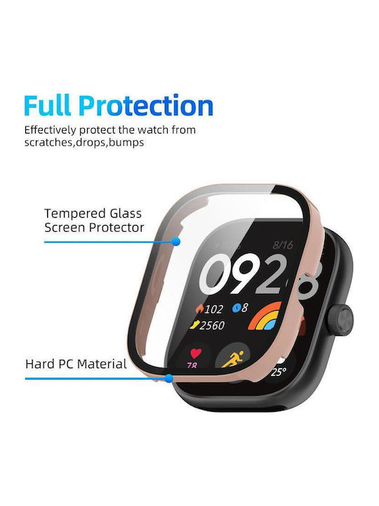 Redmi Watch 4 Xdfind Tempered Film Integrated Pc Watch Protective Cover Pink