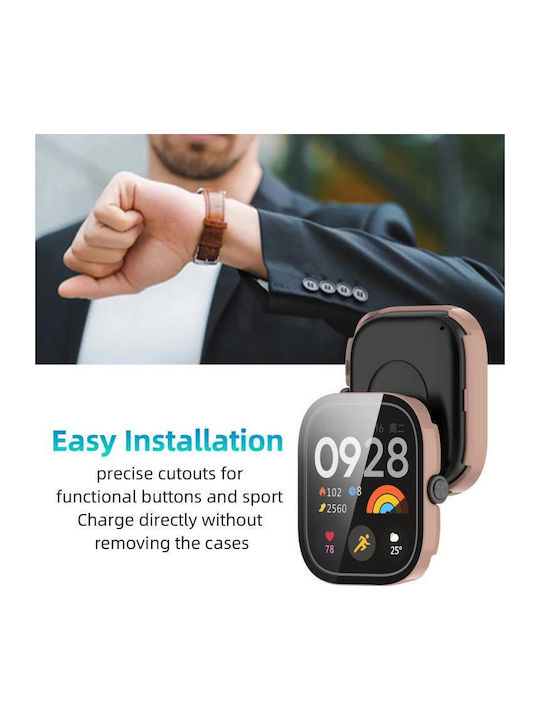 Redmi Watch 4 Xdfind Tempered Film Integrated Pc Watch Protective Cover Pink