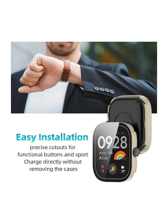 Redmi Watch 4 Xdfind Gehärtete Folie Integrierter Pc Watch Schutzabdeckung Elfenbein