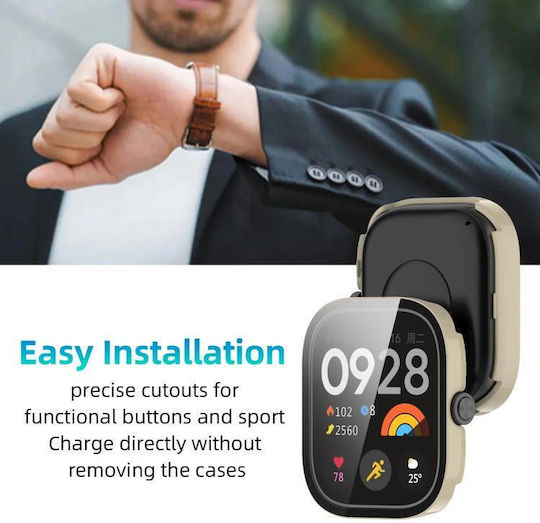 Redmi Watch 4 Xdfind Tempered Film Integrated Pc Watch Protective Cover Ivory