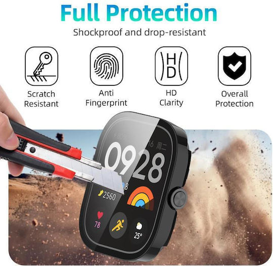 Redmi Watch 4 Xdfind Gehärtete Folie Integrierter Pc Watch Schutzabdeckung Schwarze