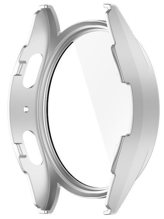 Samsung Galaxy Watch 7 40mm Tempered Film Integrated Waterproof Pc Watch Protective Cover Silver