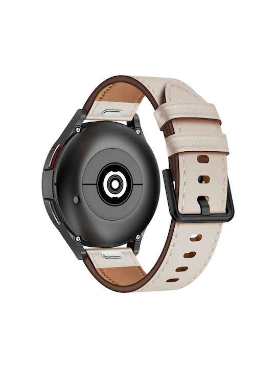 Samsung Galaxy Gear Sport 20mm Sx Connector Metal Button Switch Leather Watch Band Starlight