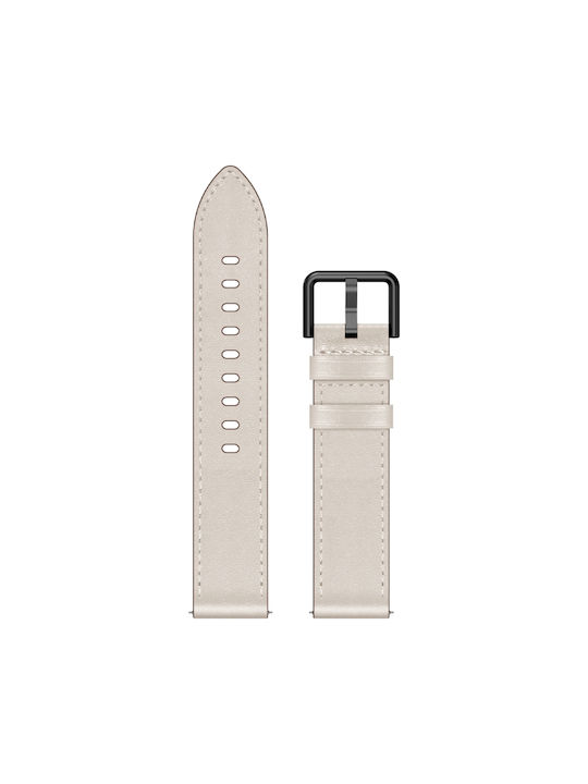 Samsung Galaxy Gear Sport 20mm Sx Connector Metal Button Switch Leather Watch Band Starlight