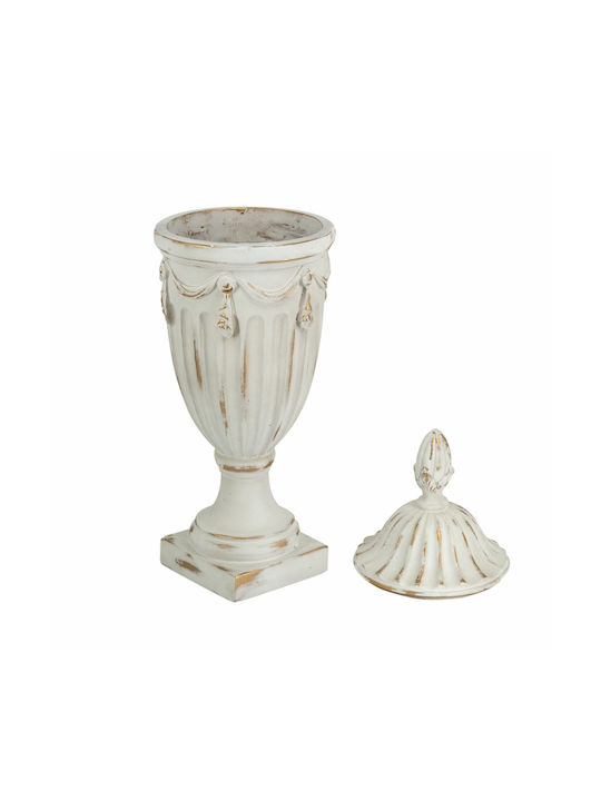 Artekko Decorative Vase Pedestal White 21x21x43cm