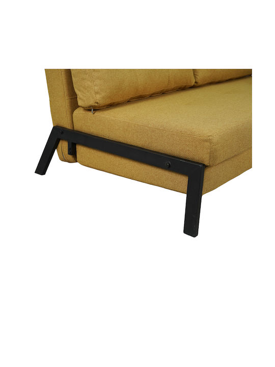 Fancy Two-Seater Couch Bed Yellow 150x92x77 cm