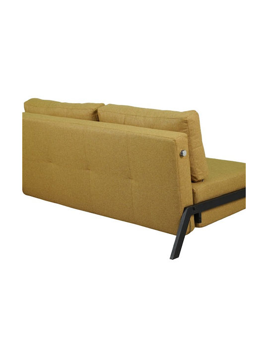 Fancy Two-Seater Couch Bed Yellow 150x92x77 cm