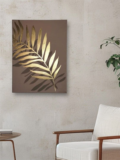 Πίνακας Gold Tropical Leaves