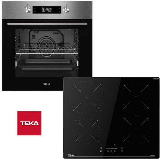 Teka Counter Top Oven 70lt With Inductive Hobs Width 59.5cm Black