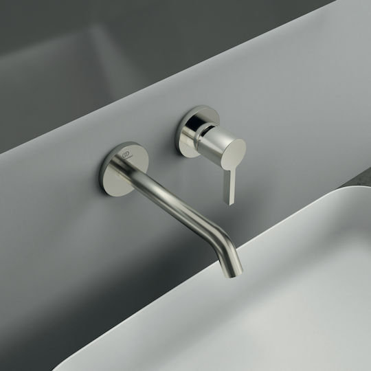 Ideal Standard Комплект смесител и чучур за вграждане за Лавабо Сребрист