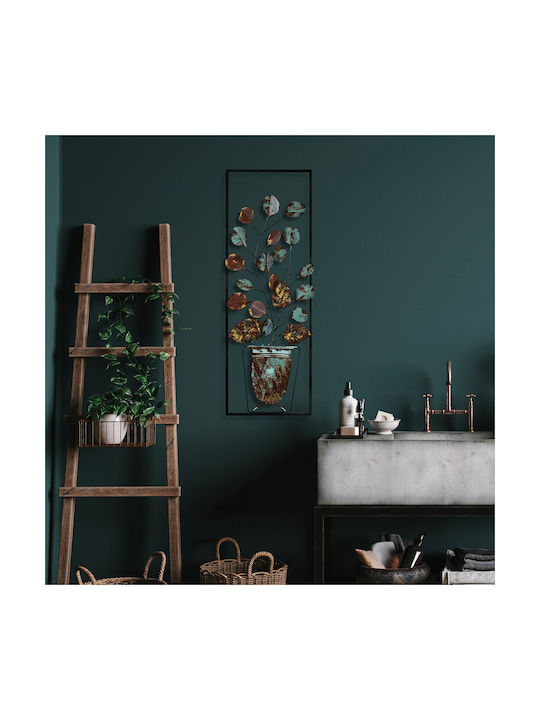 Wallity Wall Decor Alder Brown Made of Metal 90x4x32cm