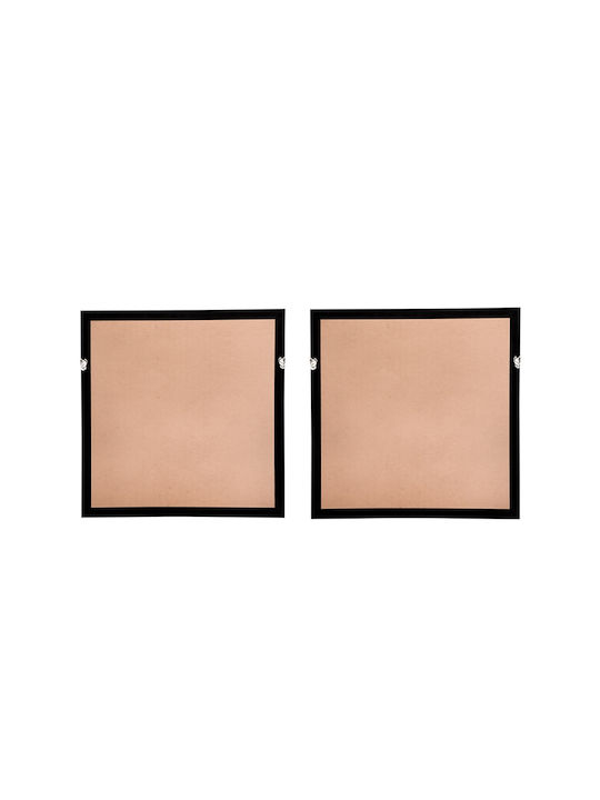 Artekko Διακοσμητικό Τοίχου Μωβ από Πλαστικό 60x3x60cm 2τμχ