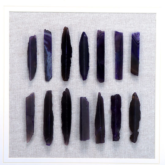 Artekko Purple Wall Decor Made of Plastic 60x3x60cm 2 Pieces