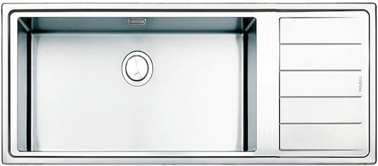 Apell Linear Plus LNP1161L LNP1161L-110 Drop-In Spüle Inox Satiniert B100xT50cm Silber