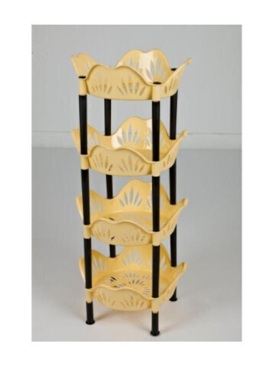 Margarita Kitchen Rack Plastic 4 Tiers Blue 38.5x38.5x91cm