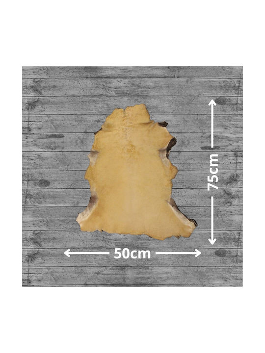 Δέρμα Κατσίκι Μουτόν 60x40cm Καφέ Camel Rg05