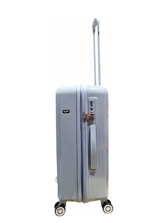 Large Travel Suitcase Wheeled Four Wheels Upright 28" Dkny Dh818yc5 Grey