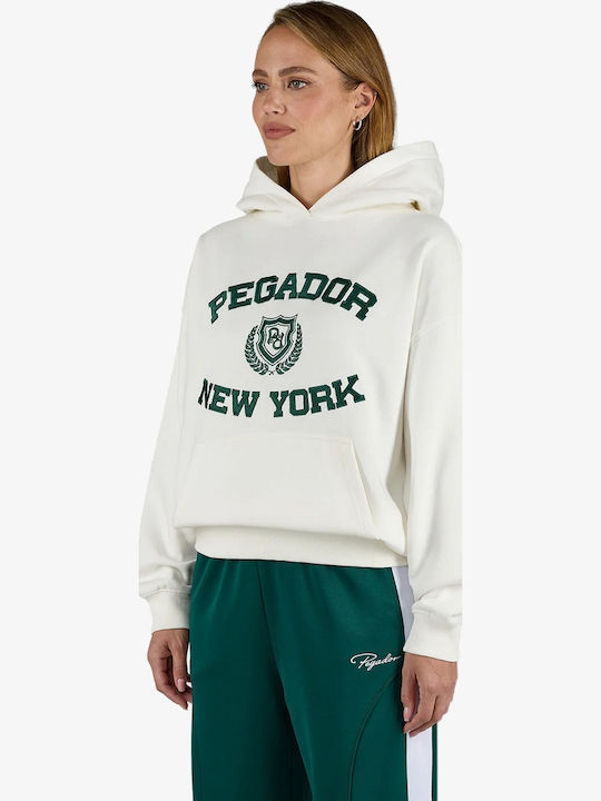 Long Women's Sweatshirt Hooded White